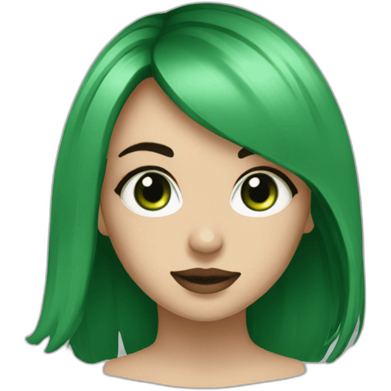 Billie Eillish black and green h emoji