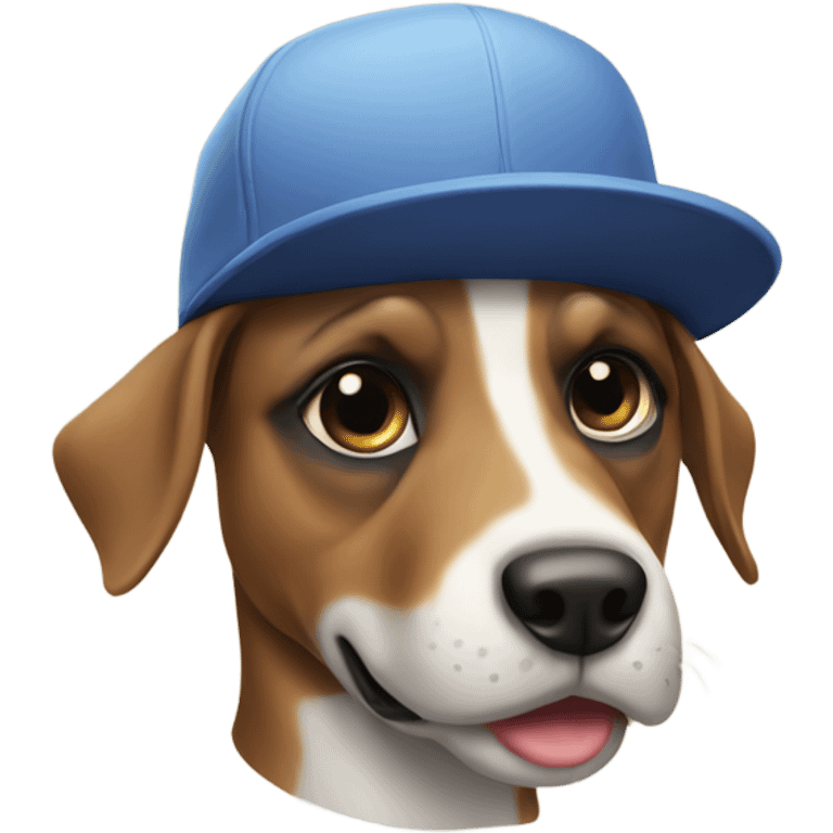 Perro con gorra emoji