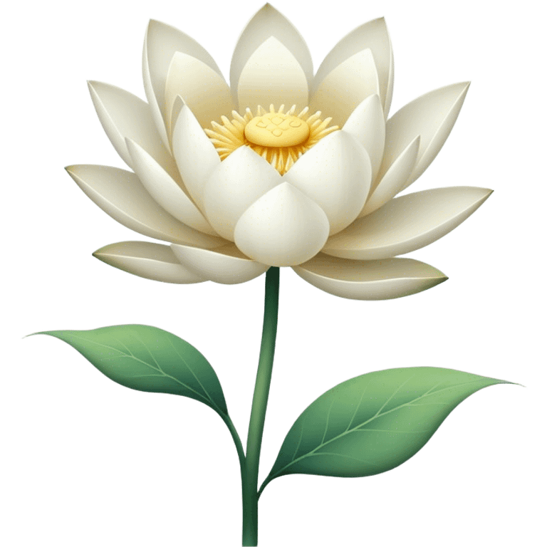 single Lotus, straight stem emoji