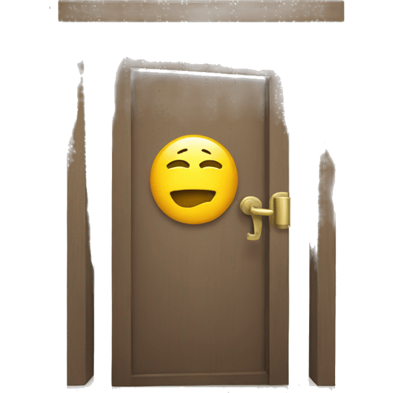 door with face And money emoji