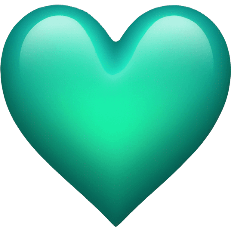 Teal and green heart  emoji