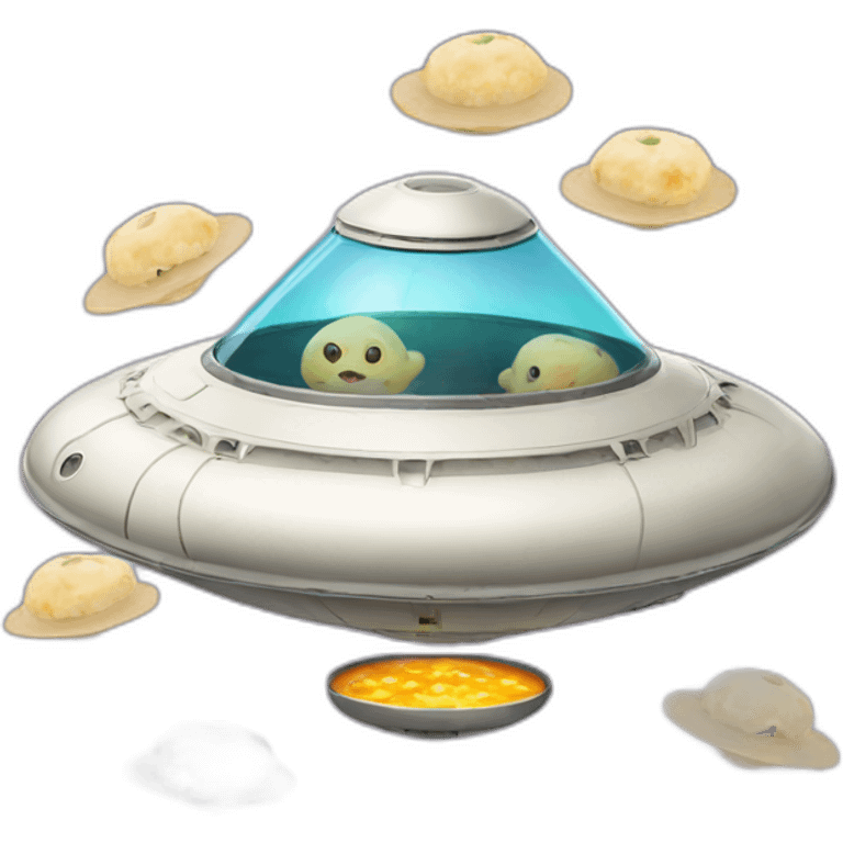 Flying saucer with dumplings emoji