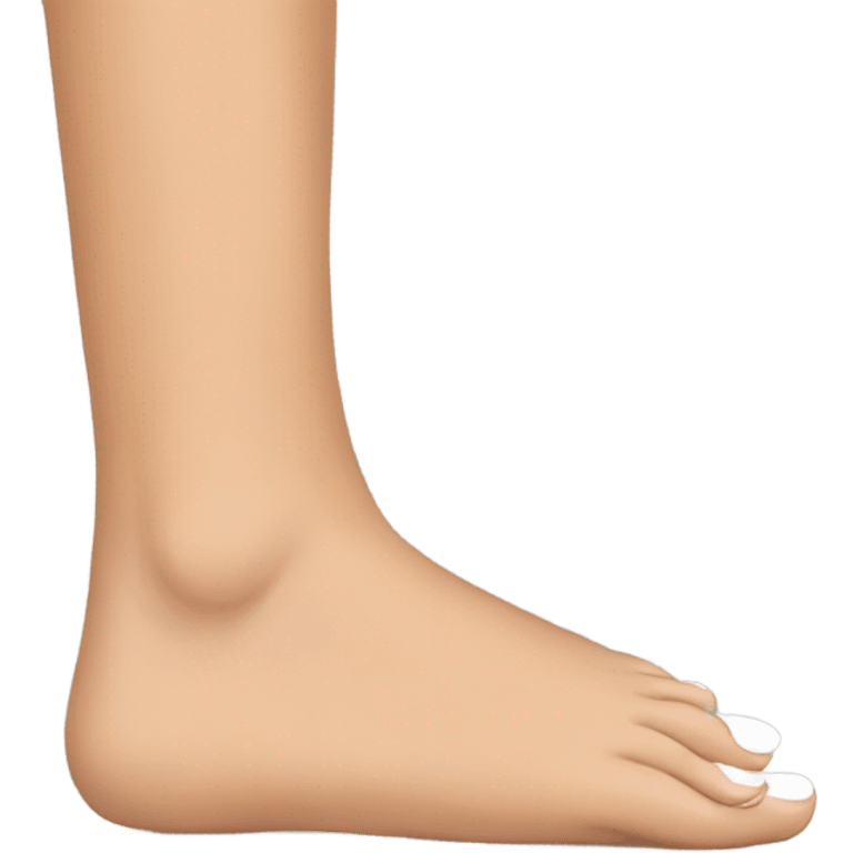 Women with feet and white nails emoji