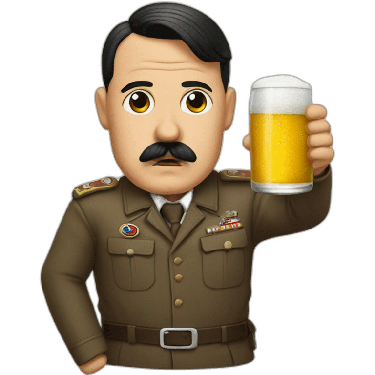 Hitler drink à beer  emoji