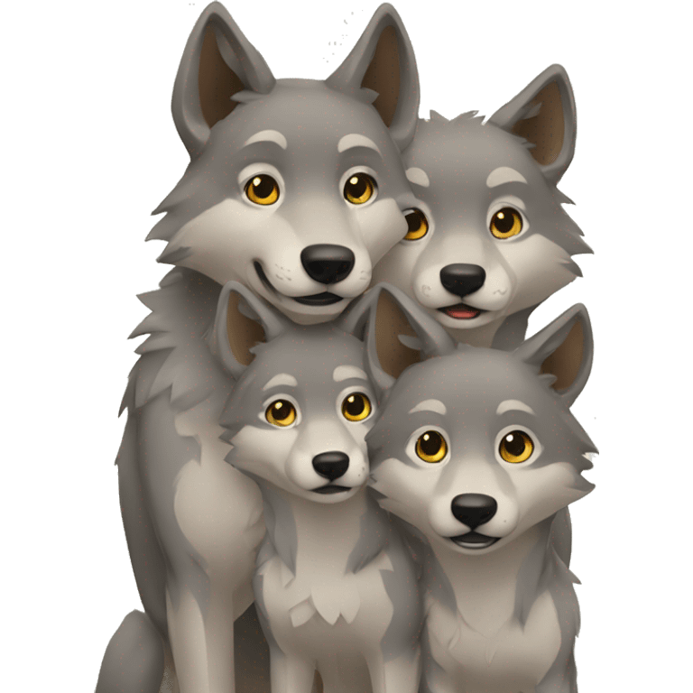 wolf family emoji