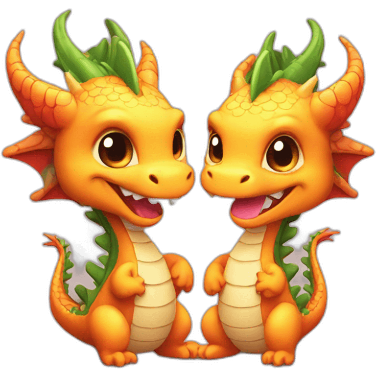 dragon cute couplets emoji