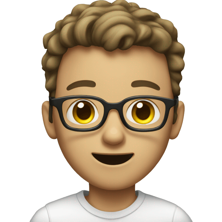 boy with glasses on the toilet  emoji