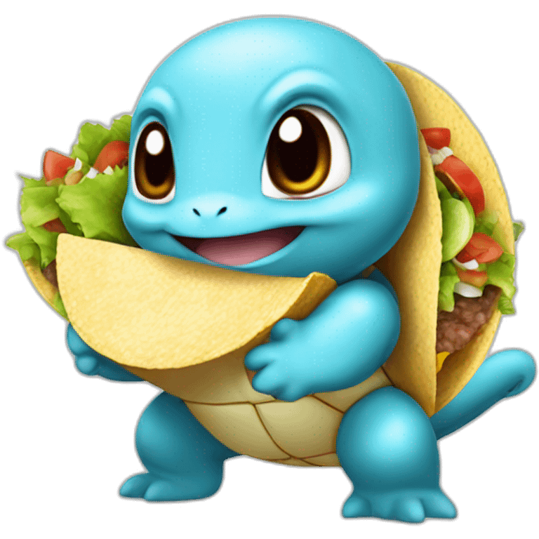 squirtle eat a tacos emoji