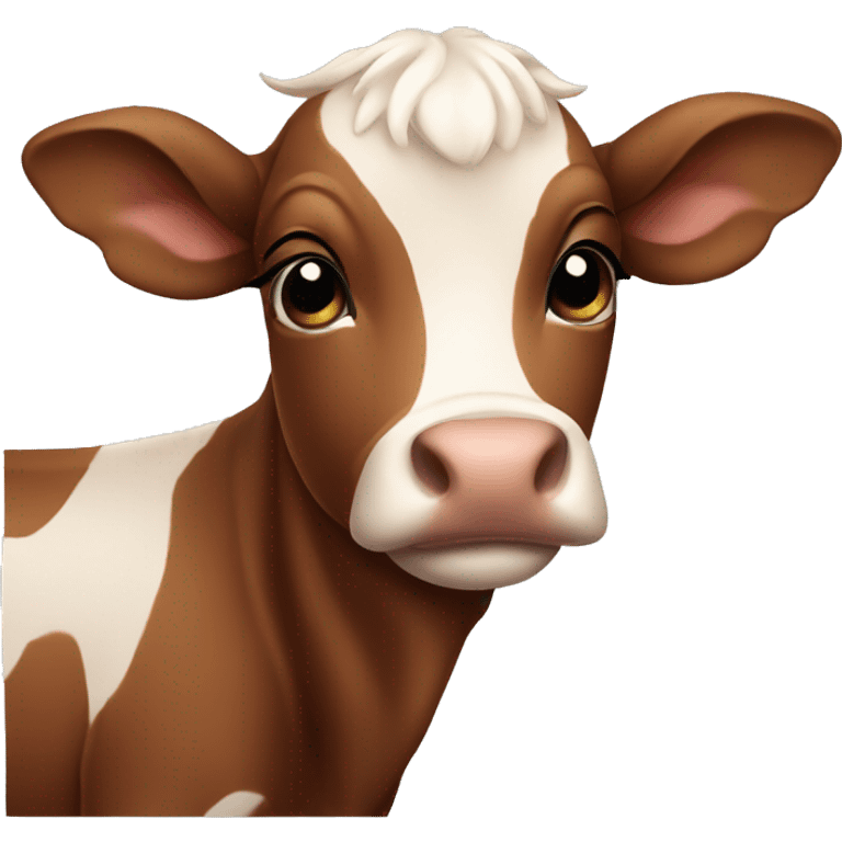 cute brown calf emoji