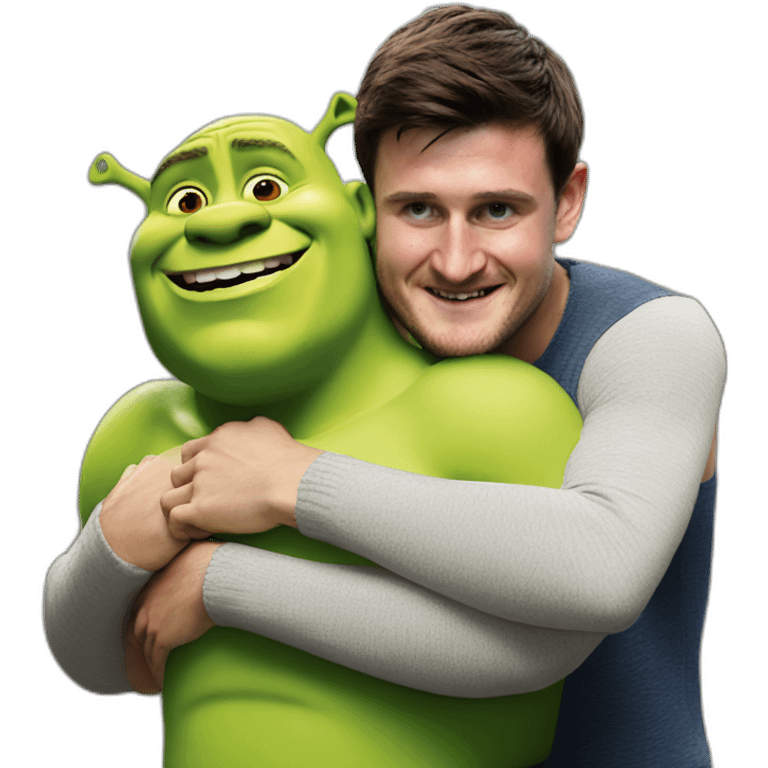 harry maguire hug shrek emoji