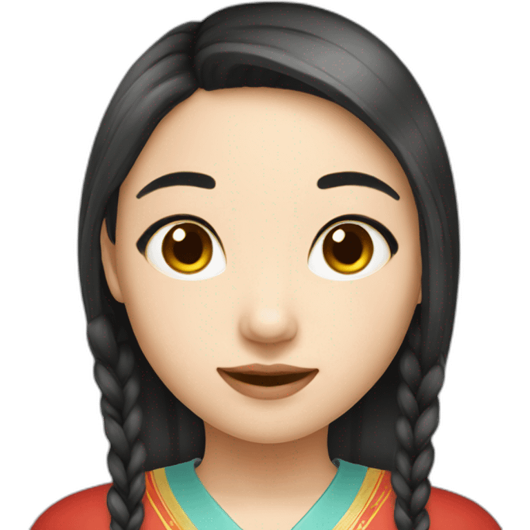 lovely Chinese girl emoji