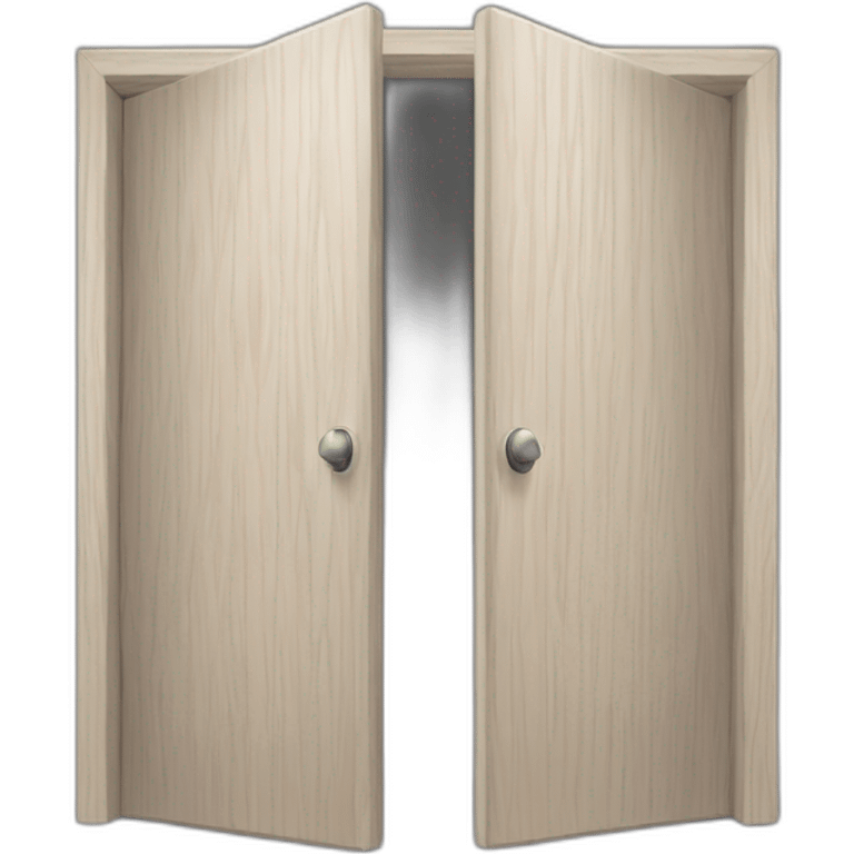 open door wood color gray style perpective emoji