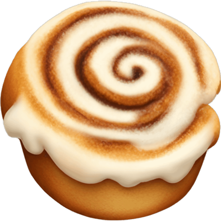 Cinnamon Roll with coffee emoji