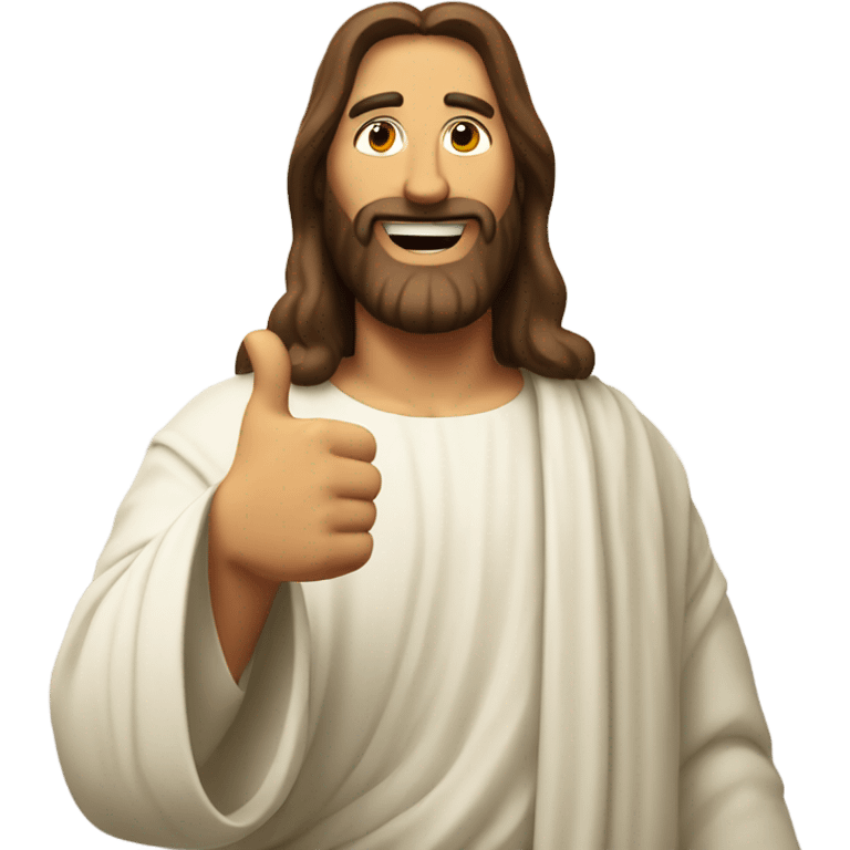 Jesus giving thumbs up  emoji