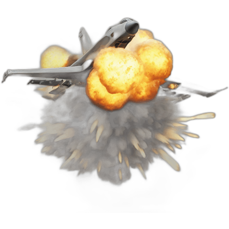 military aircraft explosion emoji