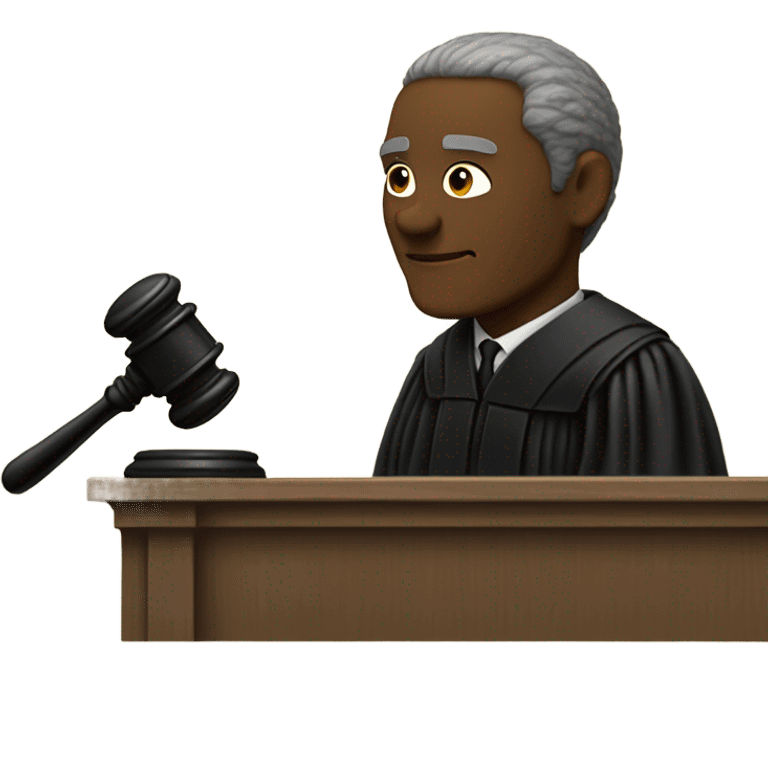 A JUDGE at an angle emoji