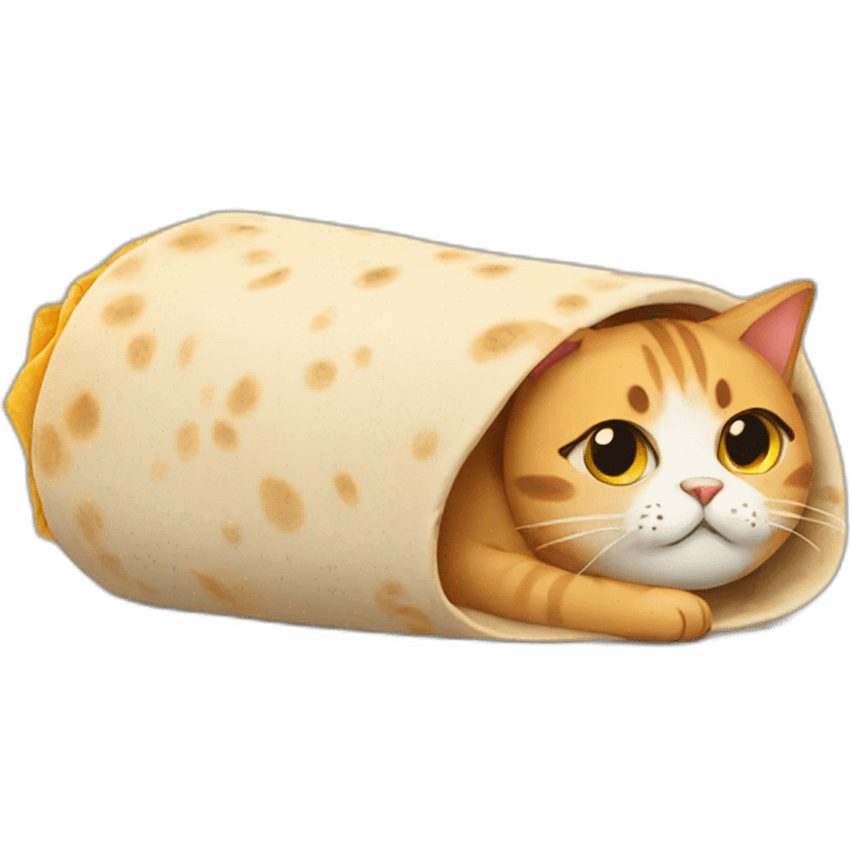 Cat burrito emoji