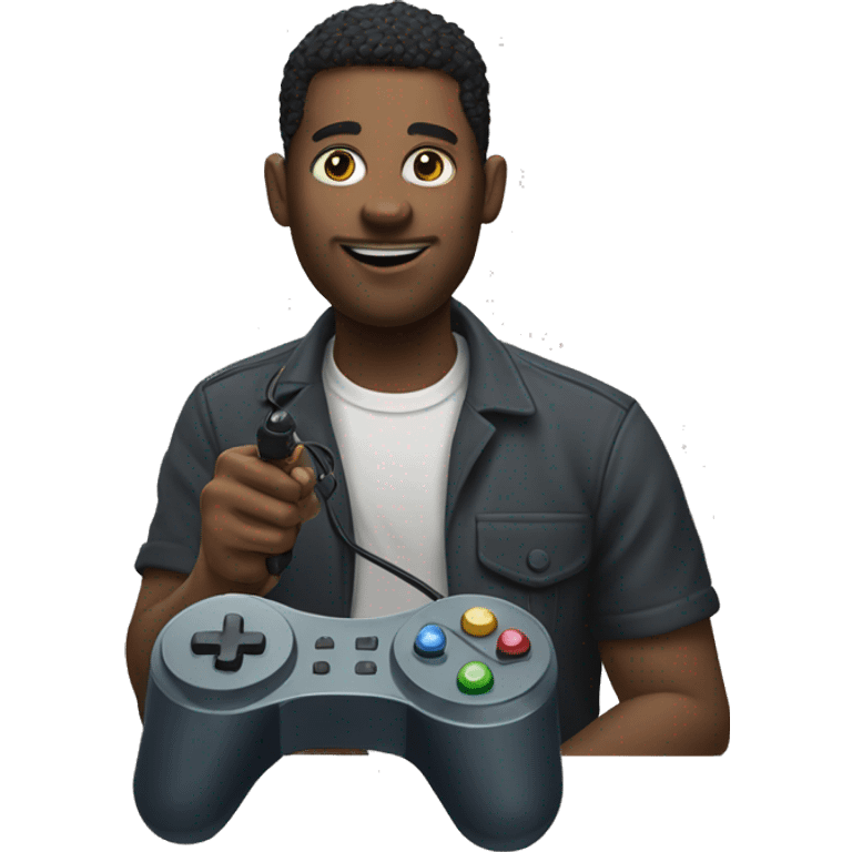 Dag with joystick emoji