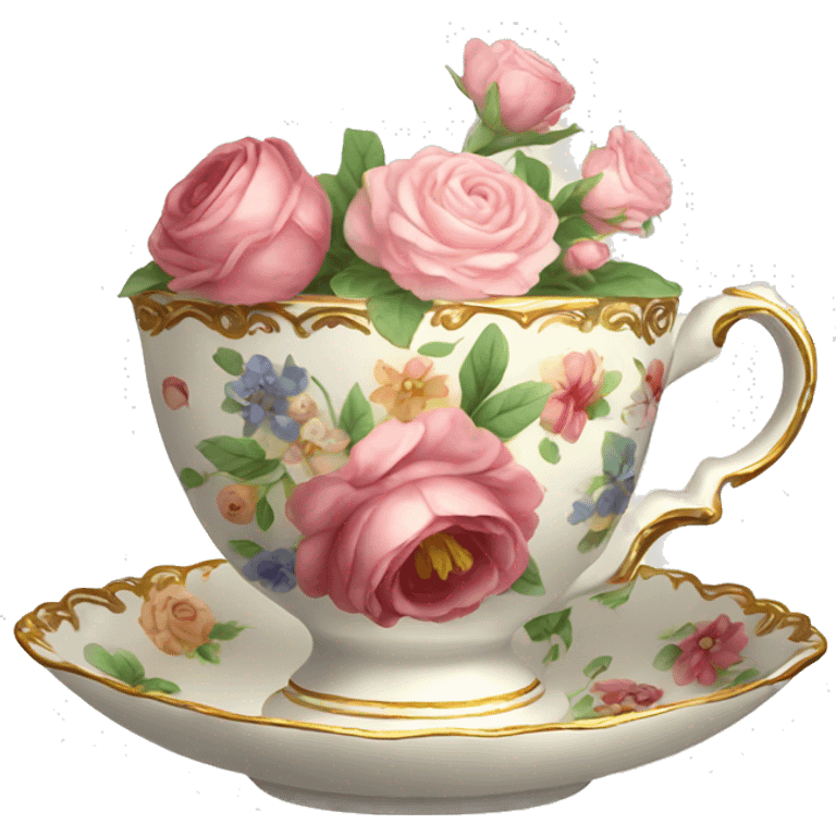 antique floral teacup emoji