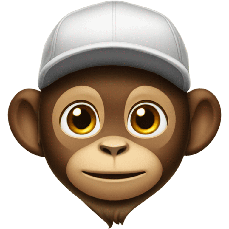 girl monkey wearing a capr emoji