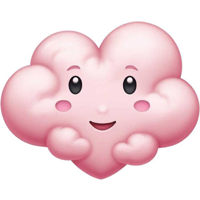 pink heart + cloud emoji