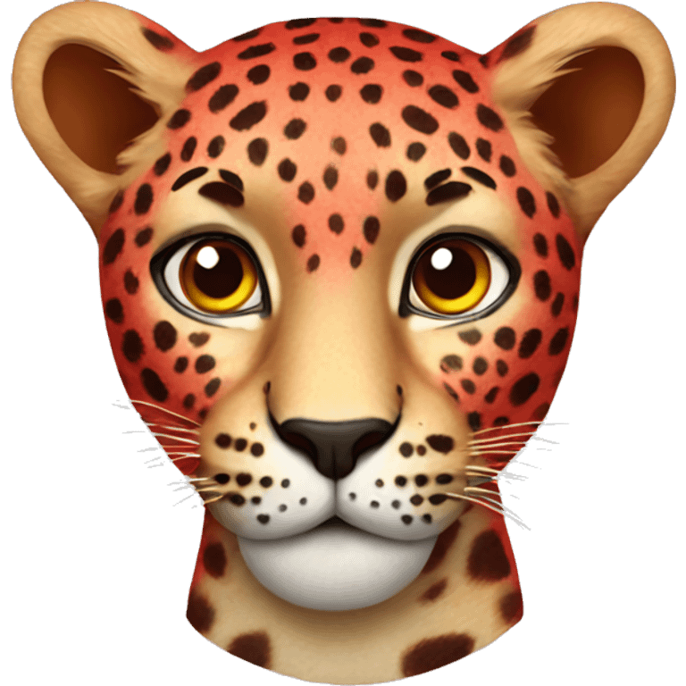 Red leopard emoji