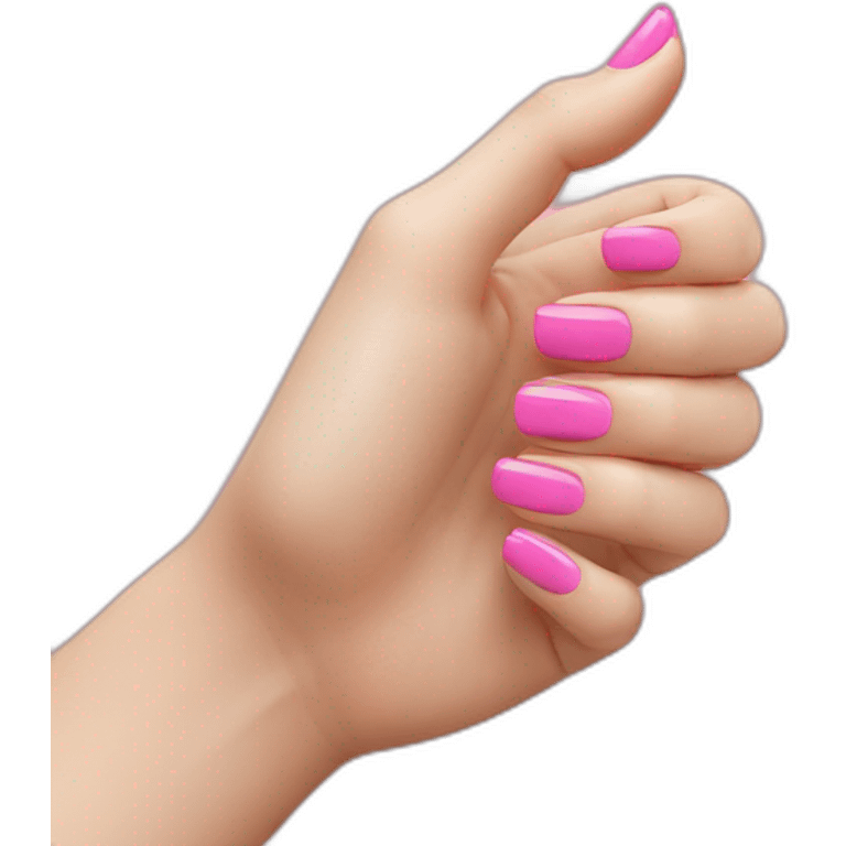 Thumbs up pink nails emoji