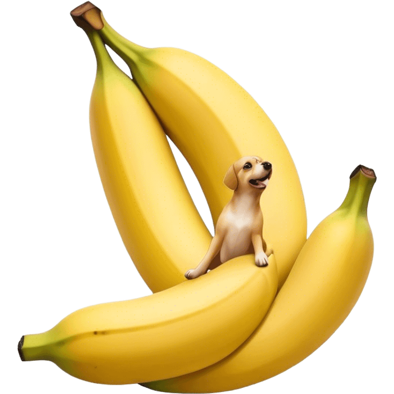 Dog as a banana emoji