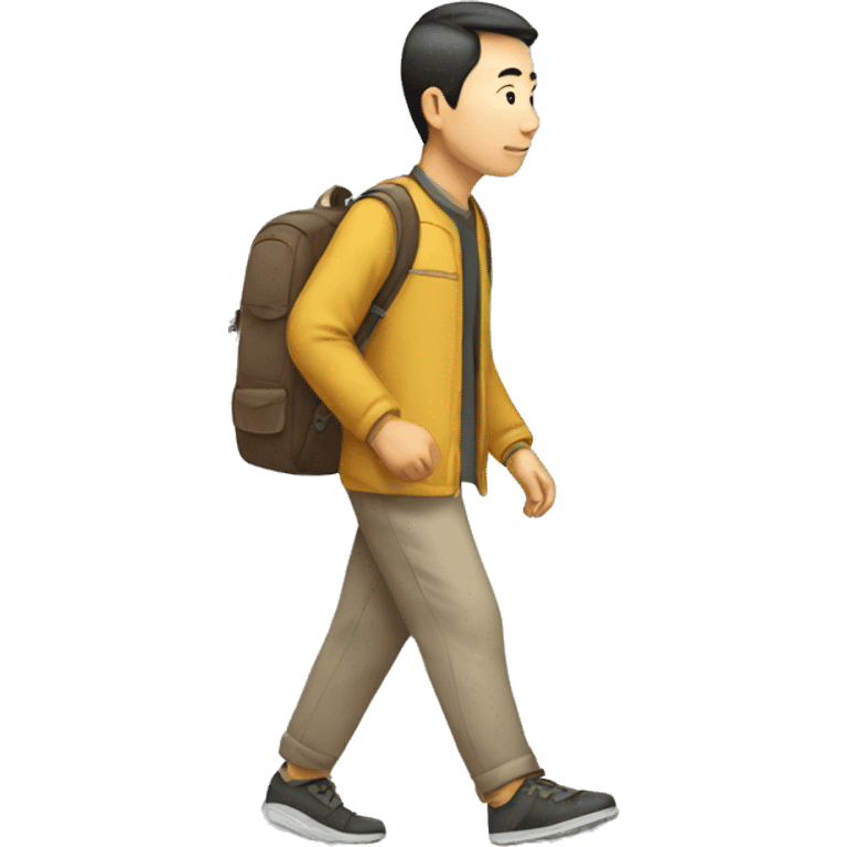 A Chinese man Taking a walk emoji