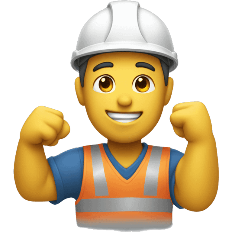 constructive worker cheering emoji