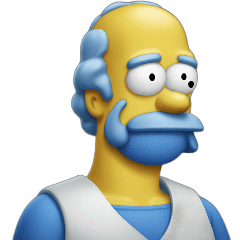 homer with blue lips emoji