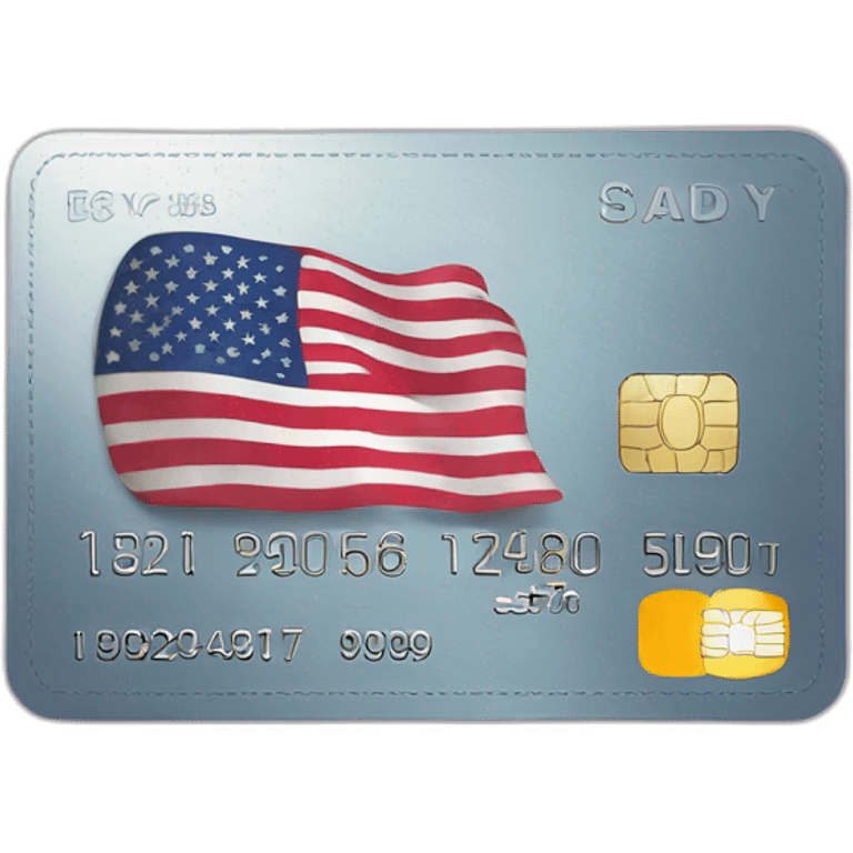 credit card with us flag emoji