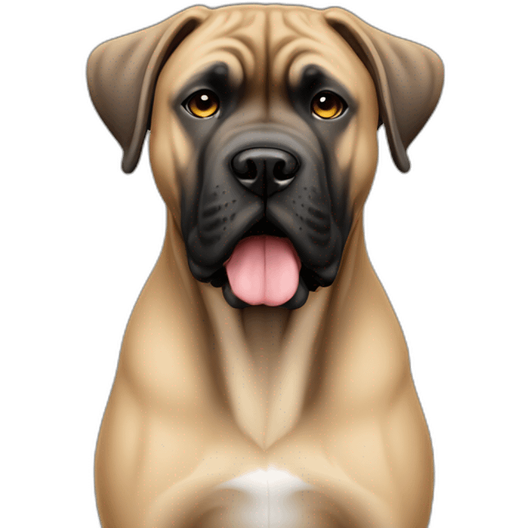 dog Cane Corso color fawn full body emoji