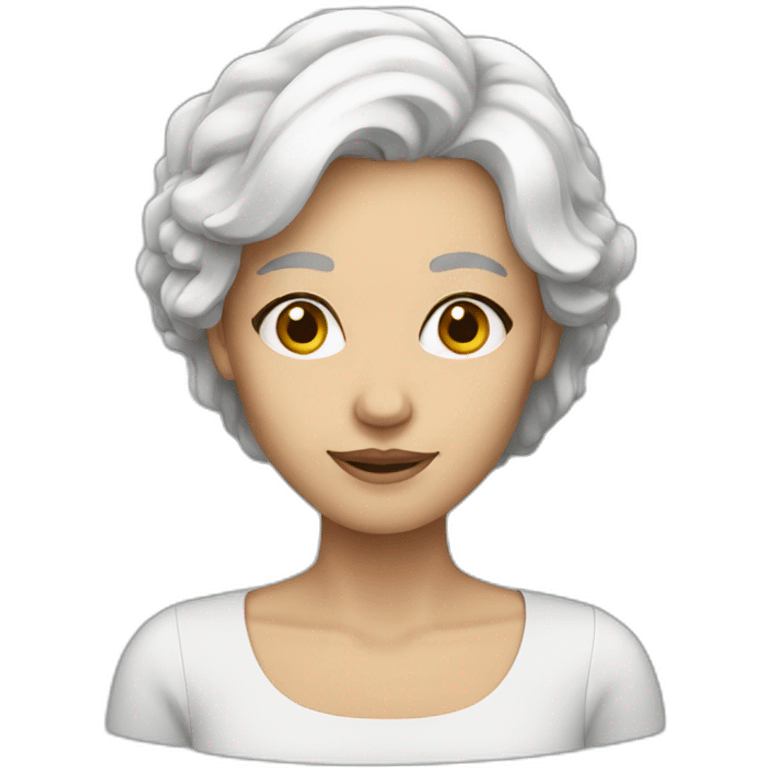 white hair woman emoji