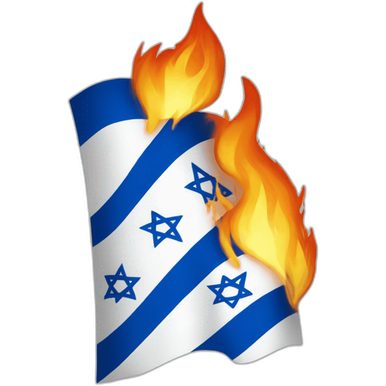 Israël flag With fire on it emoji