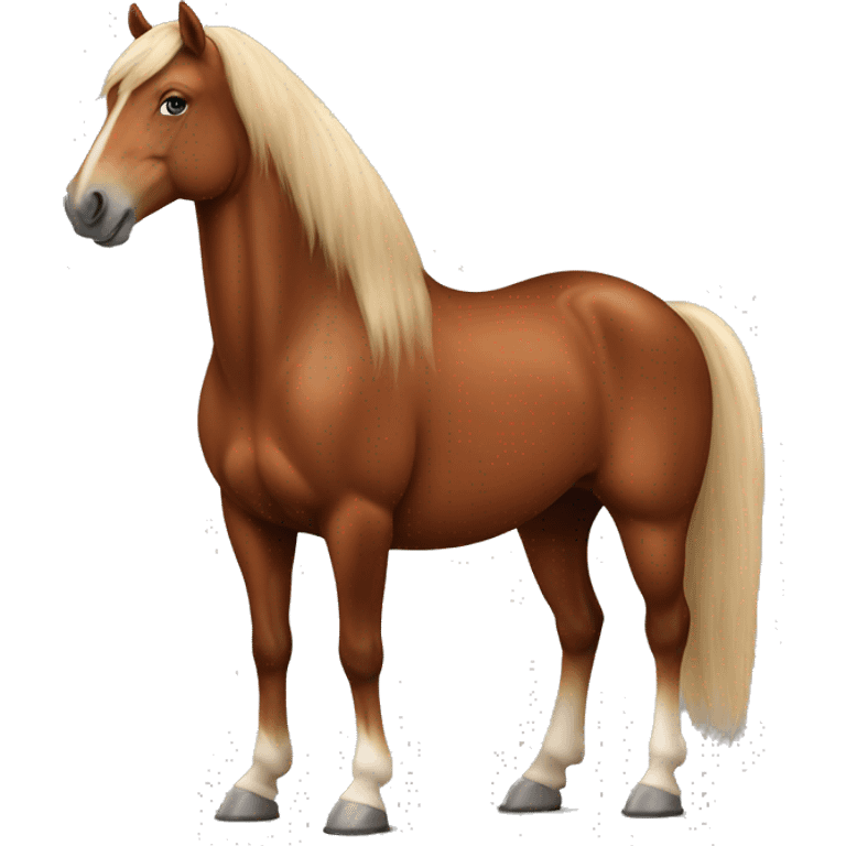 Chestnut Icelandic Horse Full Body  emoji