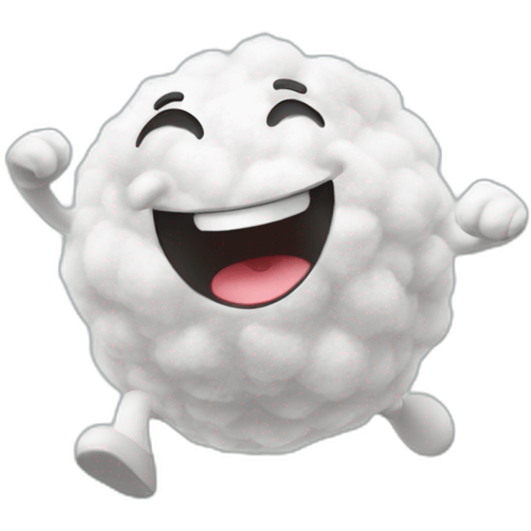 jumping cotton ball emoji