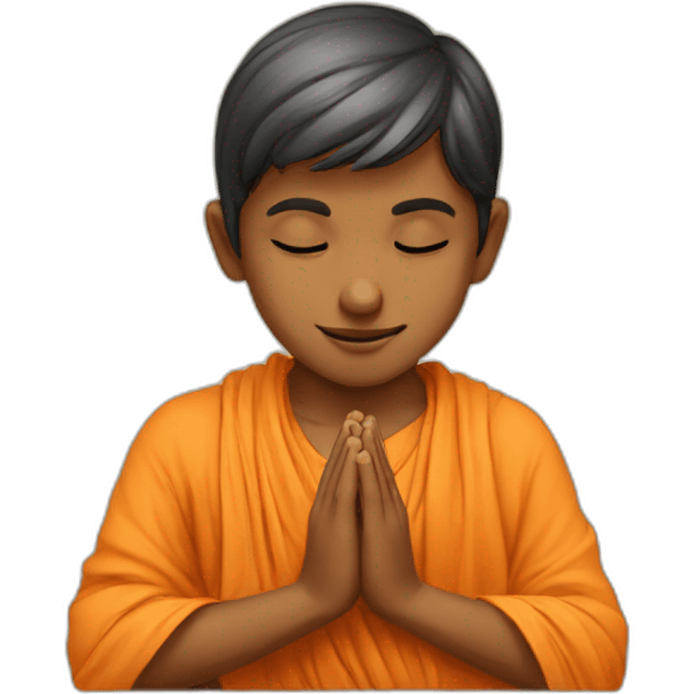 Prayer boy Hindu emoji