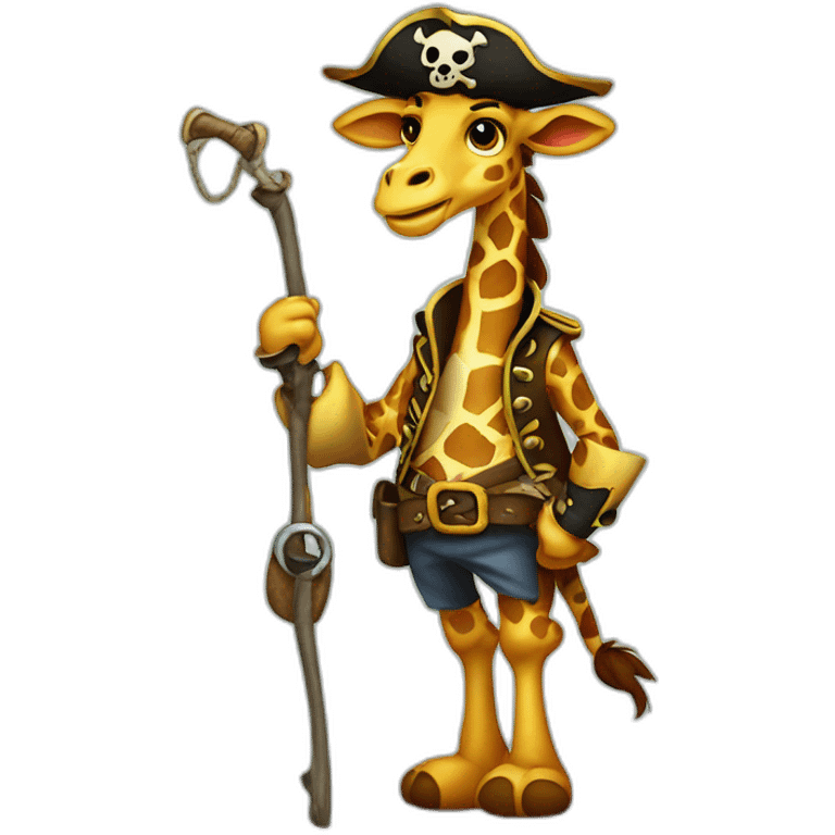 One legged pirate giraffe emoji