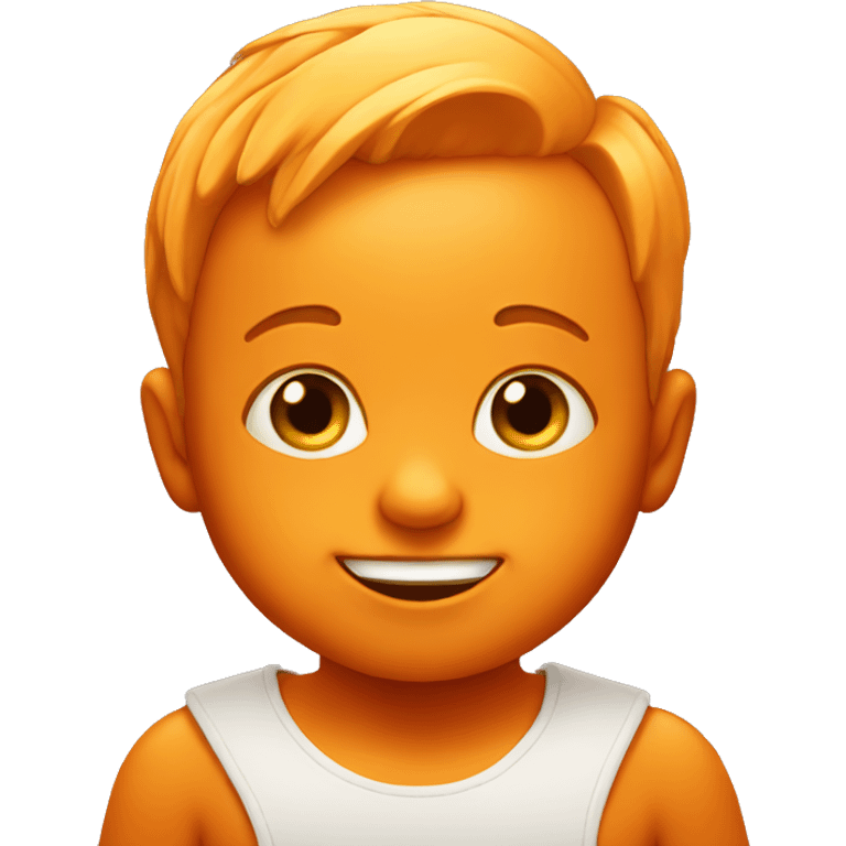 funny orange baby emoji