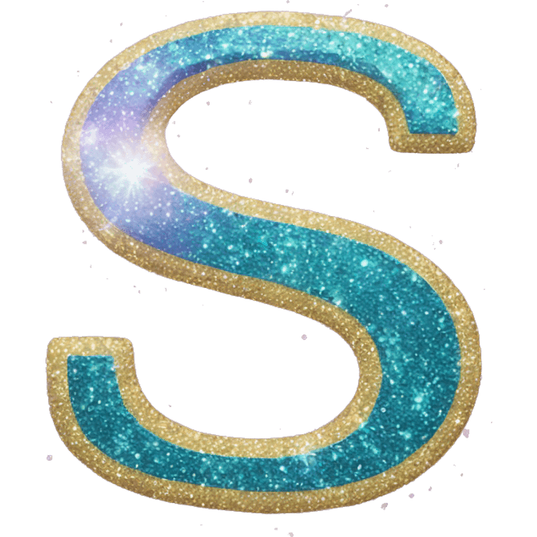 Glitter letter S emoji