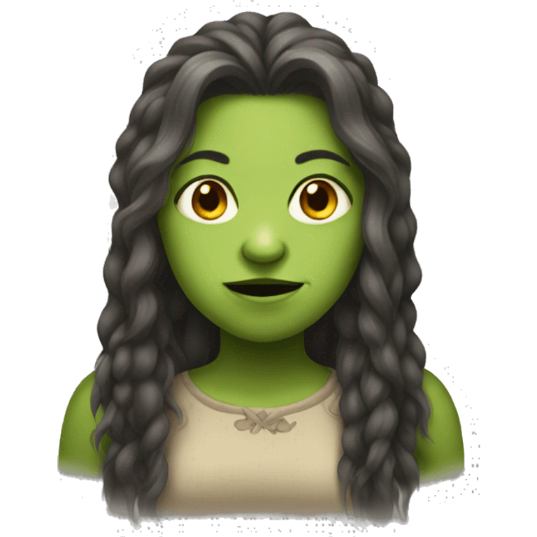 female ogre with long hair emoji