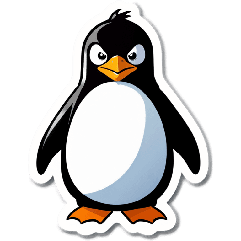 An angry penguin emoji