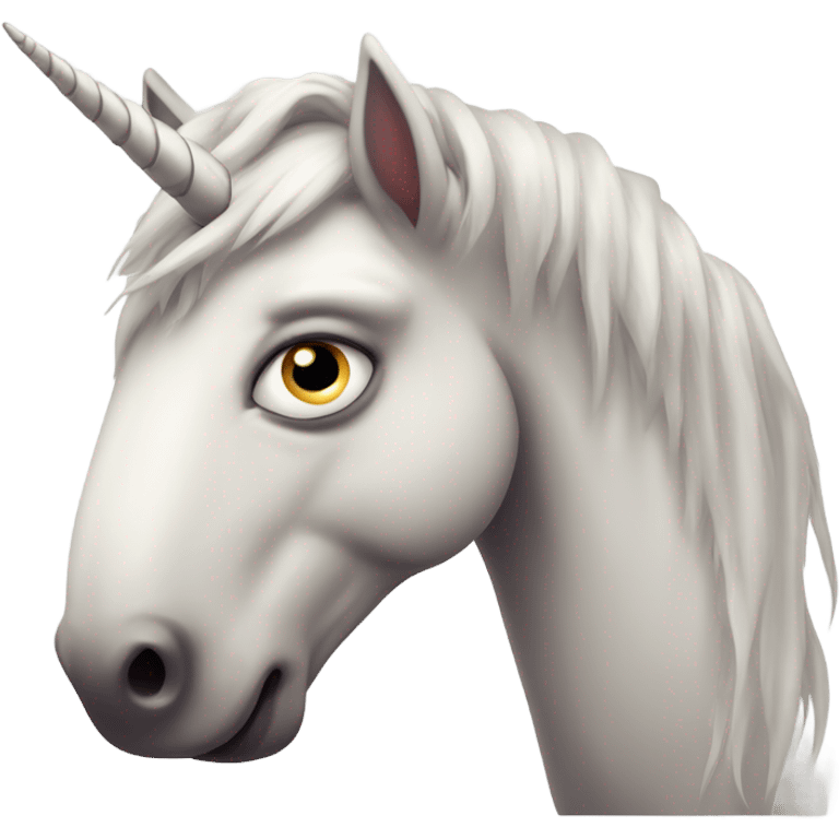 A tired unicorn emoji