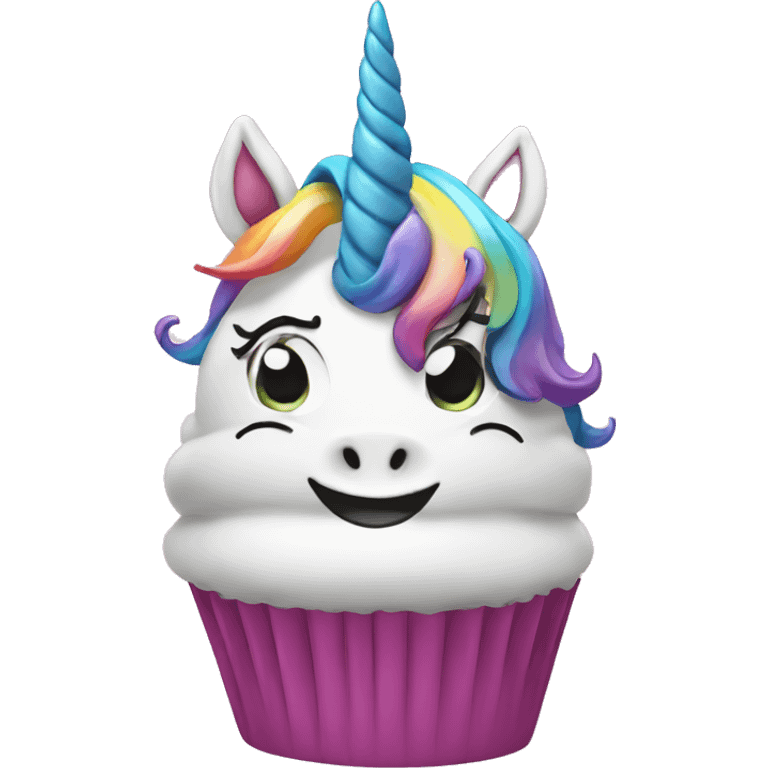 Unicorn cupcake  emoji