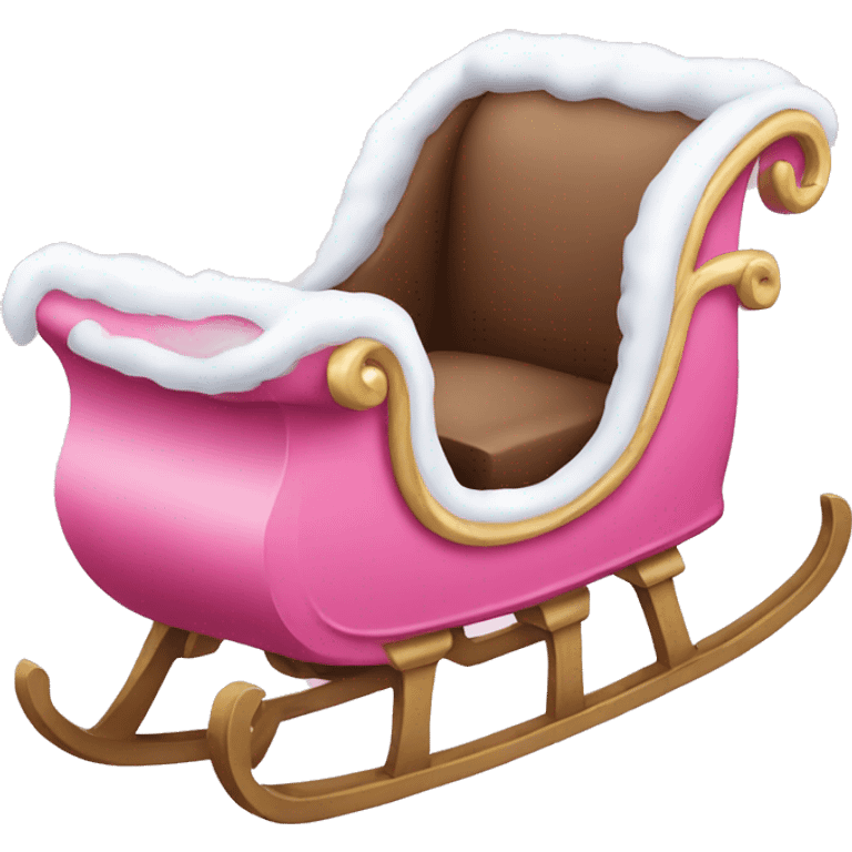 Pink sleigh emoji