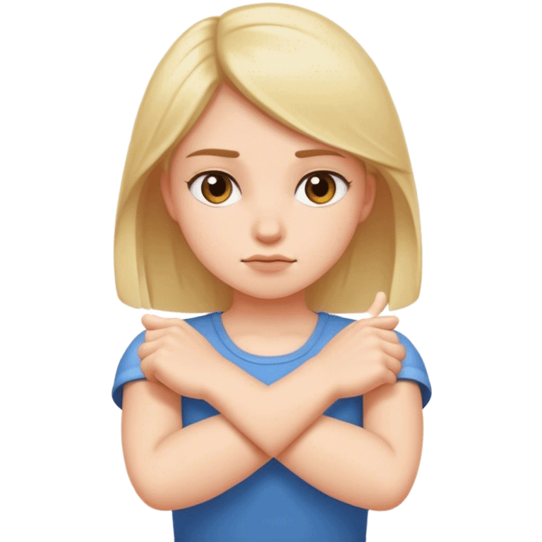 Girl with arms crossed huffing  emoji