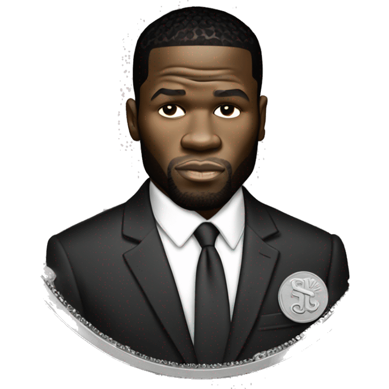 50 cent the rapper on a 50 cent coin  emoji