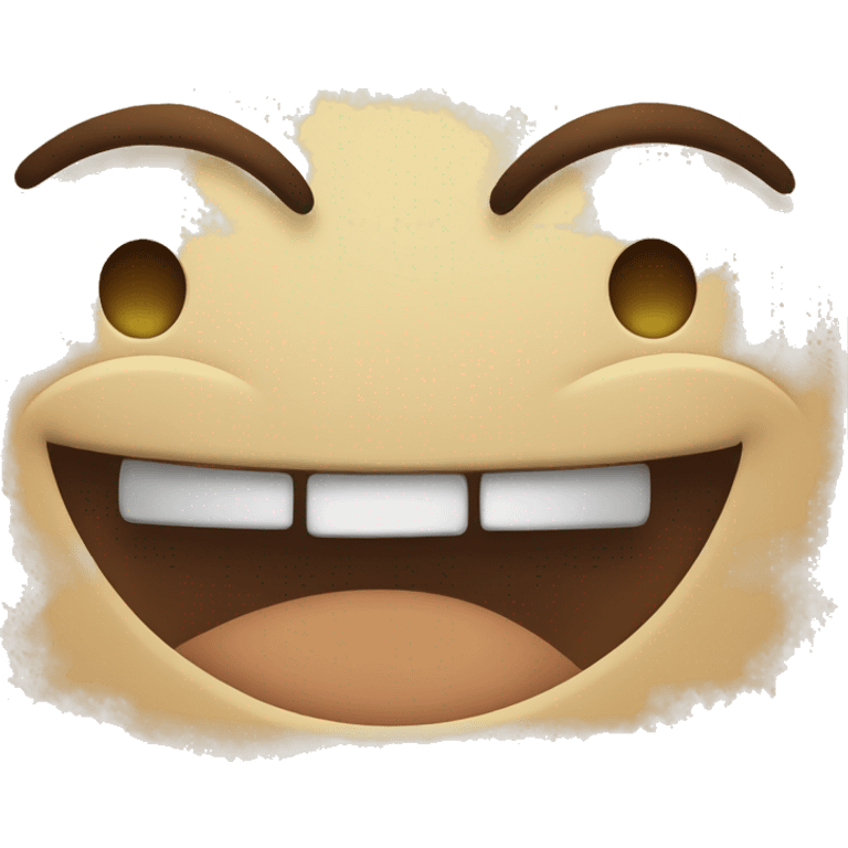 Winking emoji, but scary emoji