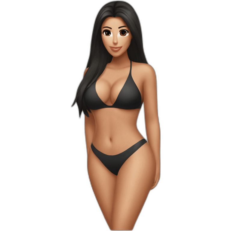 Kim kardashian with bikini from behind emoji